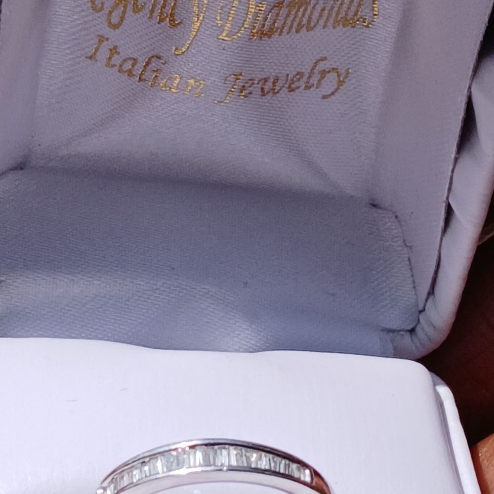 14K White Gold Channel Set Baguette Diamond Ring - Picture 4 of 12